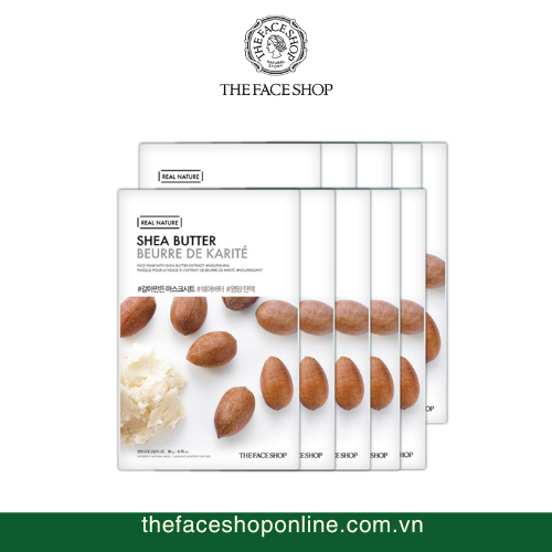 Set 10 Mặt Nạ Giấy REAL NATURE SHEA BUTTER FACE MASK (SET 10 PCS)