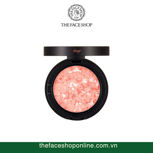 Má hồng bắt sáng Marble Beam Blush & Highlighter 02 (Lovely Coral)