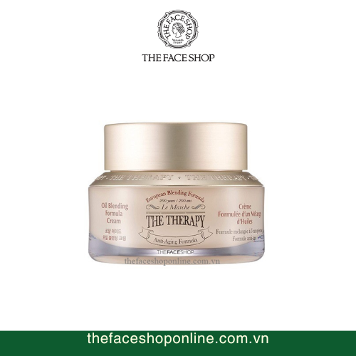 Kem dưỡng ngăn ngừa lão hóa The Therapy Oil Blending Cream The Face Shop (50ml)